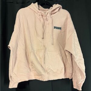 PINK Victoria's Secret Light Pink Zip-Up Hoodie